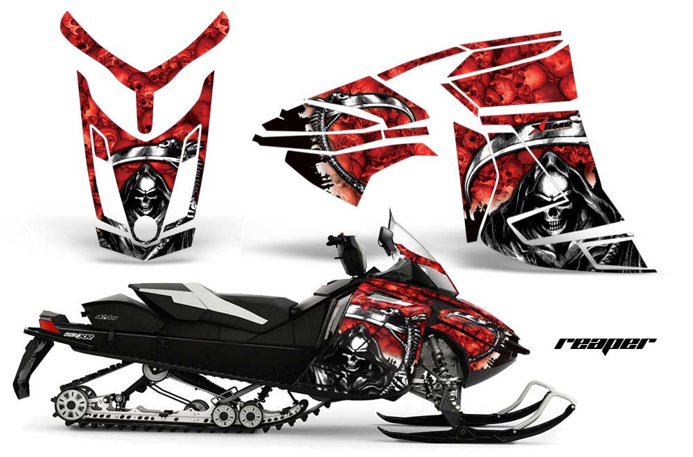 Ski Doo Rev XR Sled Graphic Kit - 2013-2018 Reaper Red