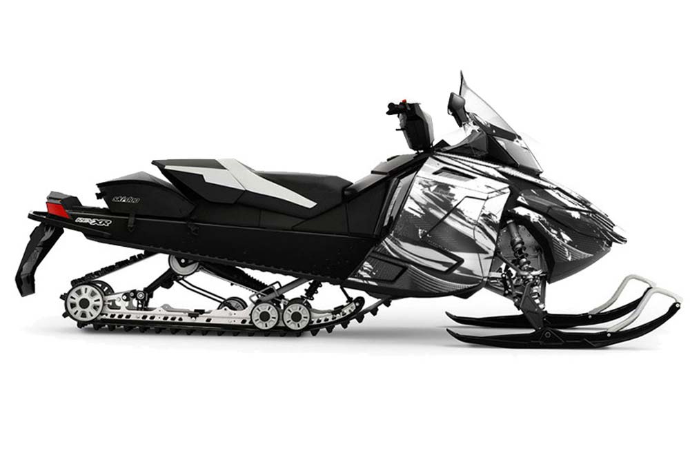 Ski Doo Rev XR Sled Graphic Kit - 2013-2018 Carbon X White