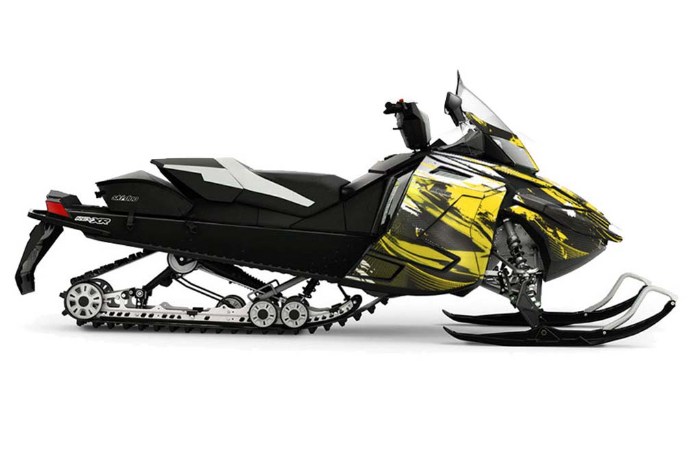 Ski Doo Rev XR Sled Graphic Kit - 2013-2018 Carbon X Yellow