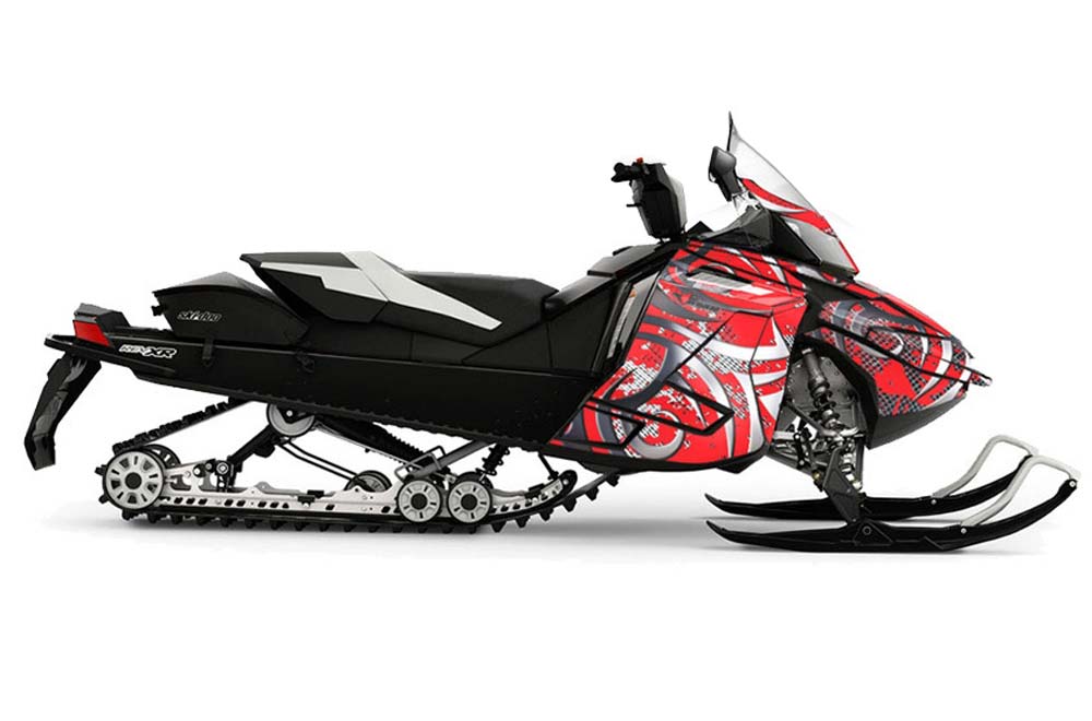 Ski Doo Rev XR Sled Graphic Kit - 2013-2018 Deaden Red