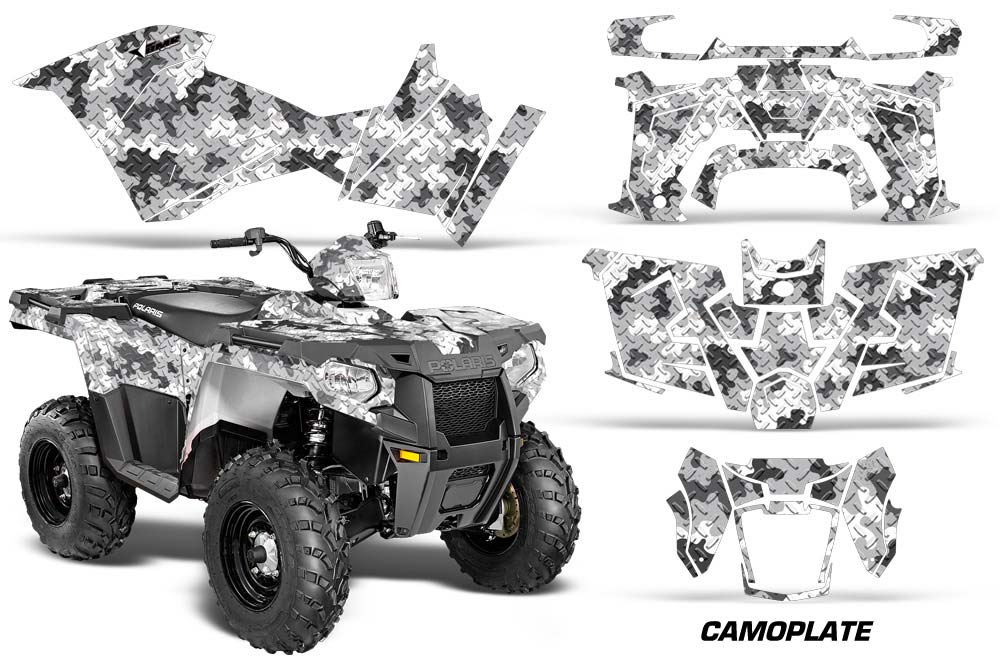 Polaris Sportsman 325ETX / 450 / 570 ATV Graphic Kit - 2014-2017 Camoplate White