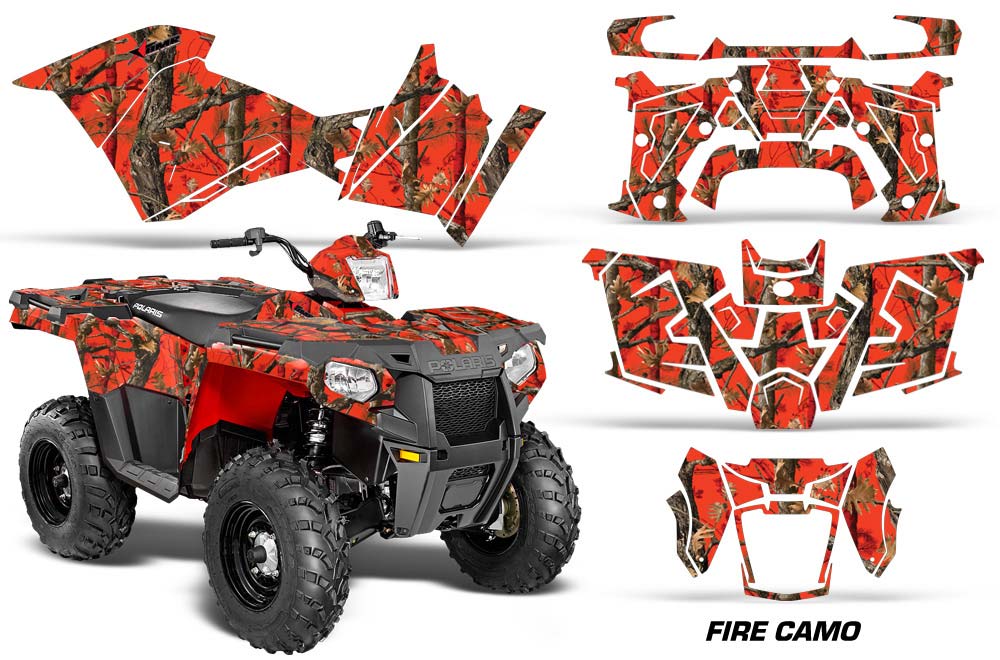 Polaris Sportsman 325ETX / 450 / 570 ATV Graphic Kit - 2014-2017 Fire Camo