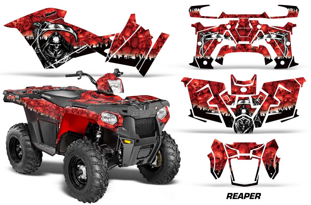 Polaris Sportsman 325ETX / 450 / 570 ATV Graphic Kit - 2014-2017 Reaper Red