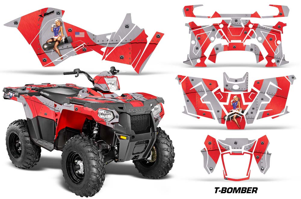 Polaris Sportsman 325ETX / 450 / 570 ATV Graphic Kit - 2014-2017 T Bomber Red