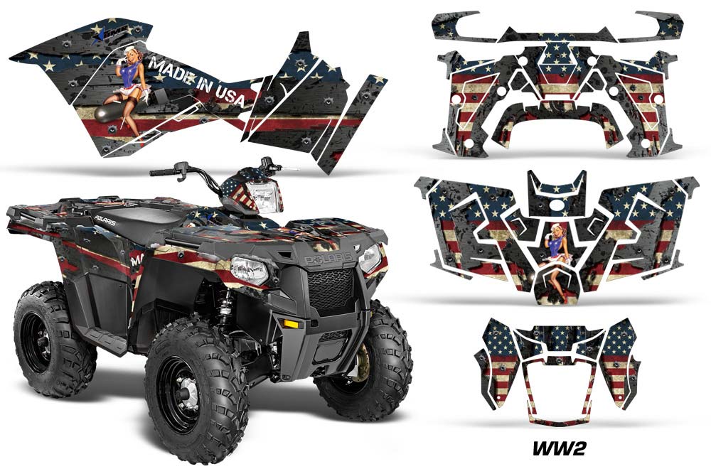 Polaris Sportsman 325ETX / 450 / 570 ATV Graphic Kit - 2014-2017 WW2