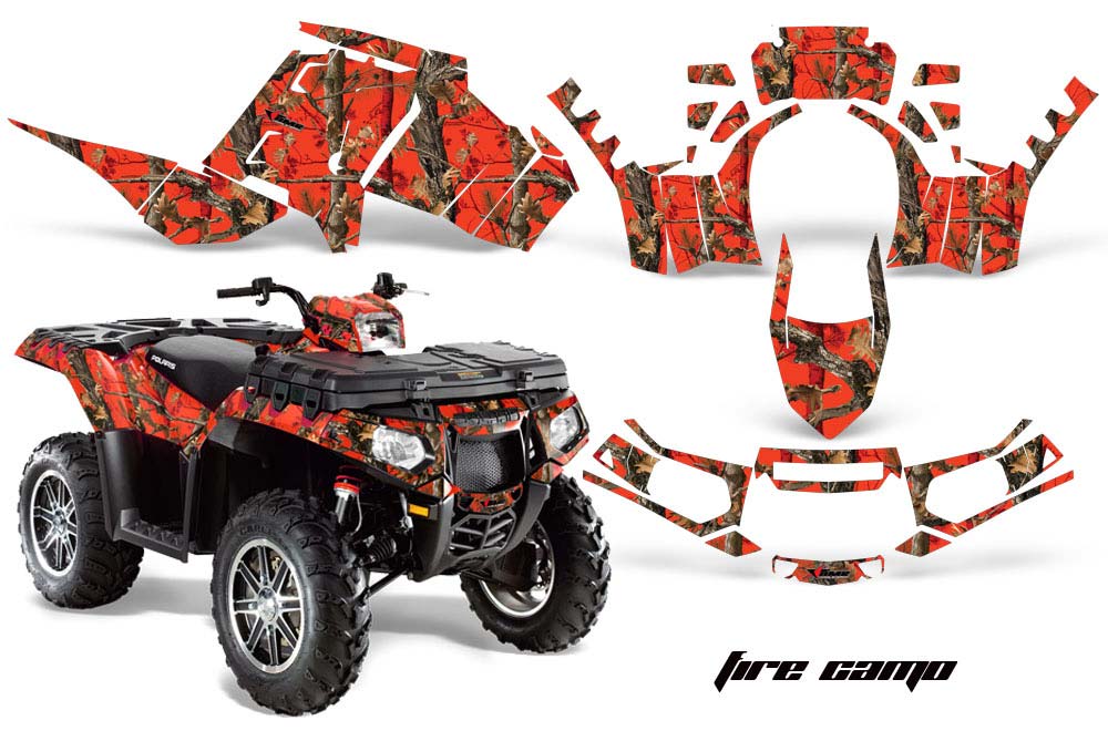 Polaris Sportsman 550 / 850 / 850SP / 1000 ATV Graphic Kit - 2009-2016 Fire Camo