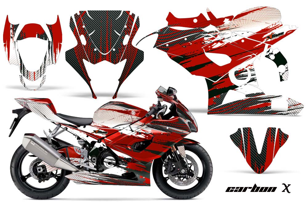 Suzuki GSXR 1000 Graphic Kit - 2005-2006 Carbon X Red