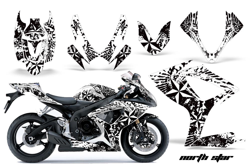 Suzuki GSXR 600 / 750 Graphic Kit - 2006-2007 Northstar White