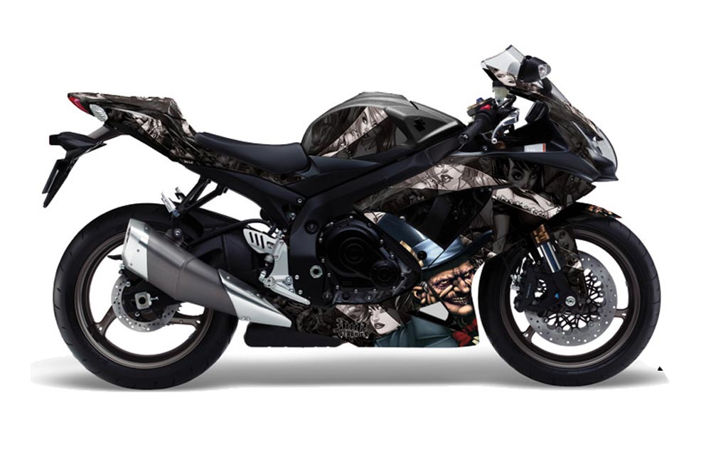 Suzuki GSXR 600 / 750 Graphic Kit - 2008-2010 Mad Hatter Black