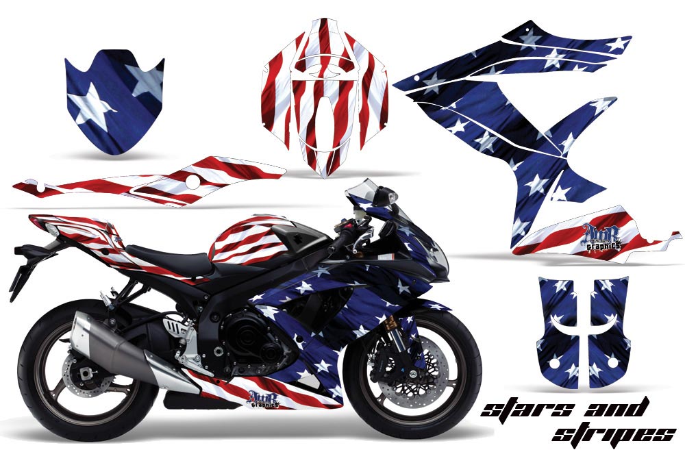 Suzuki GSXR 600 / 750 Graphic Kit - 2008-2010 Stars n Stripes