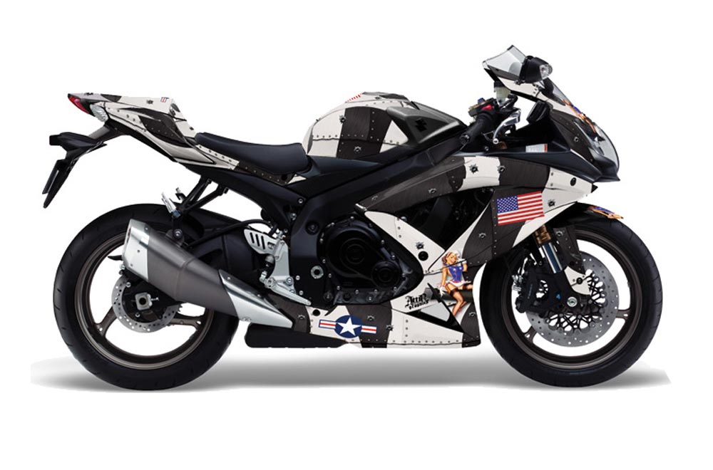 Suzuki GSXR 600 / 750 Graphic Kit - 2008-2010 T Bomber Black