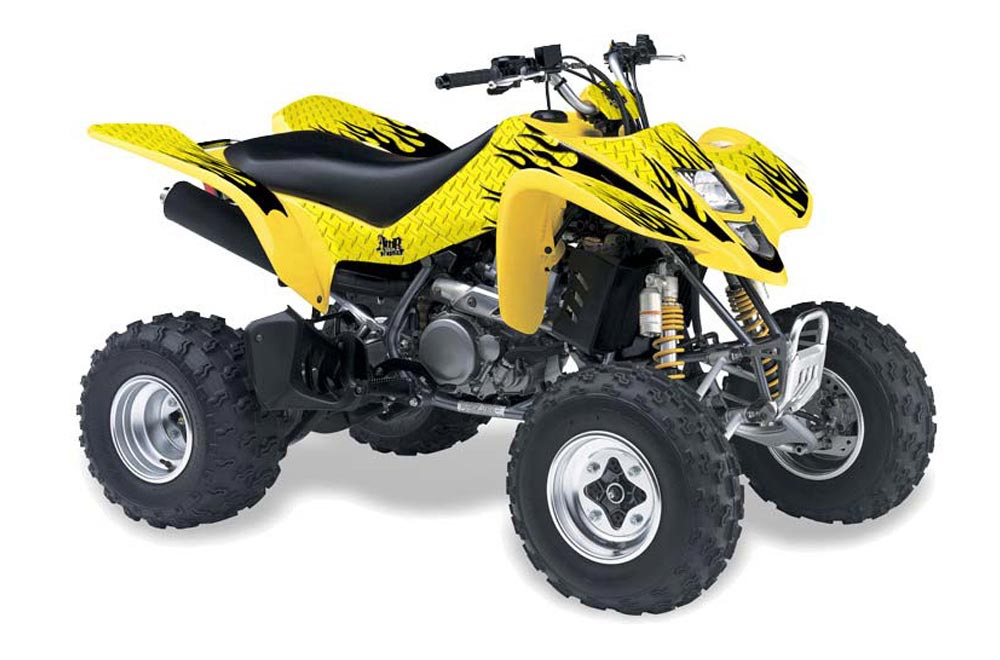 Suzuki LTZ 400 ATV Graphic Kit - 2003-2008 Diamond Flames Yellow