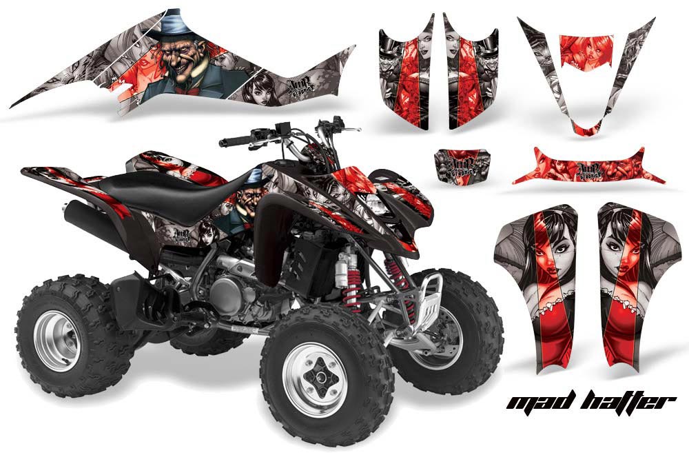 Suzuki LTZ 400 ATV Graphic Kit - 2003-2008 Mad Hatter Silver
