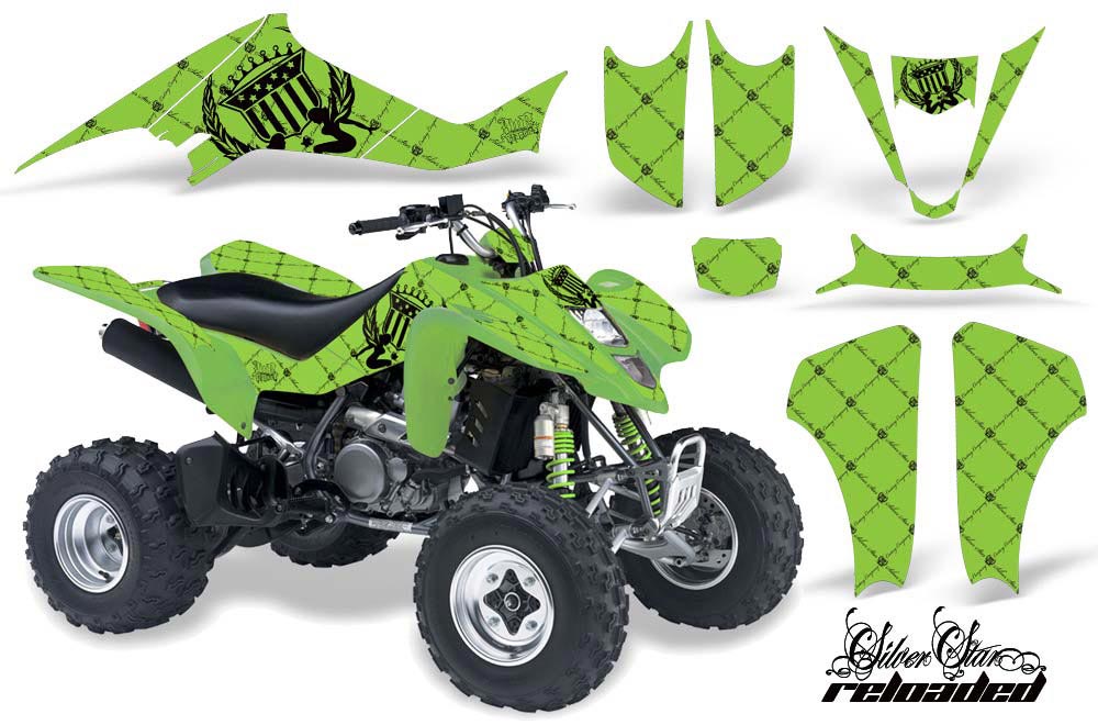 Suzuki LTZ 400 ATV Graphic Kit - 2003-2008 Silver Star - Silverhaze Black