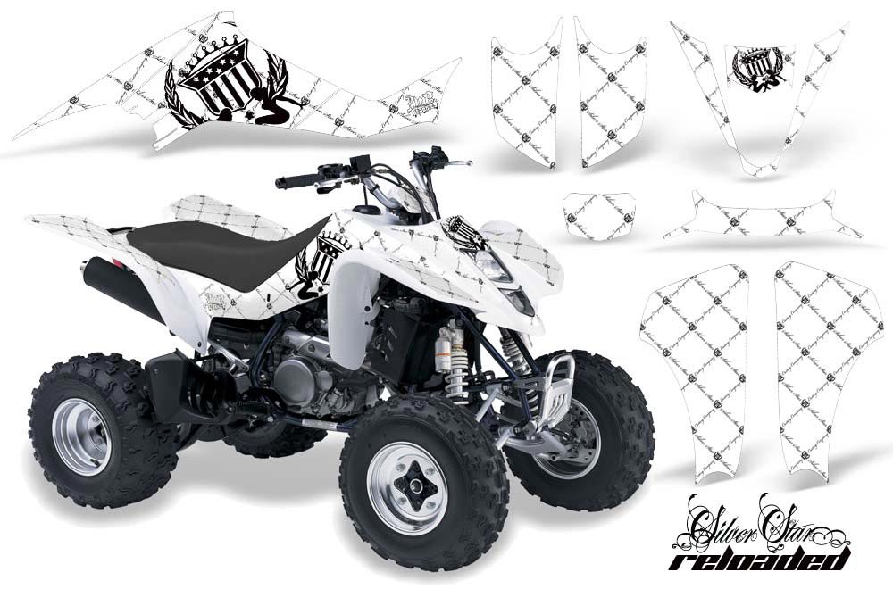 Suzuki LTZ 400 ATV Graphic Kit - 2003-2008 Silver Star - Reloaded Black