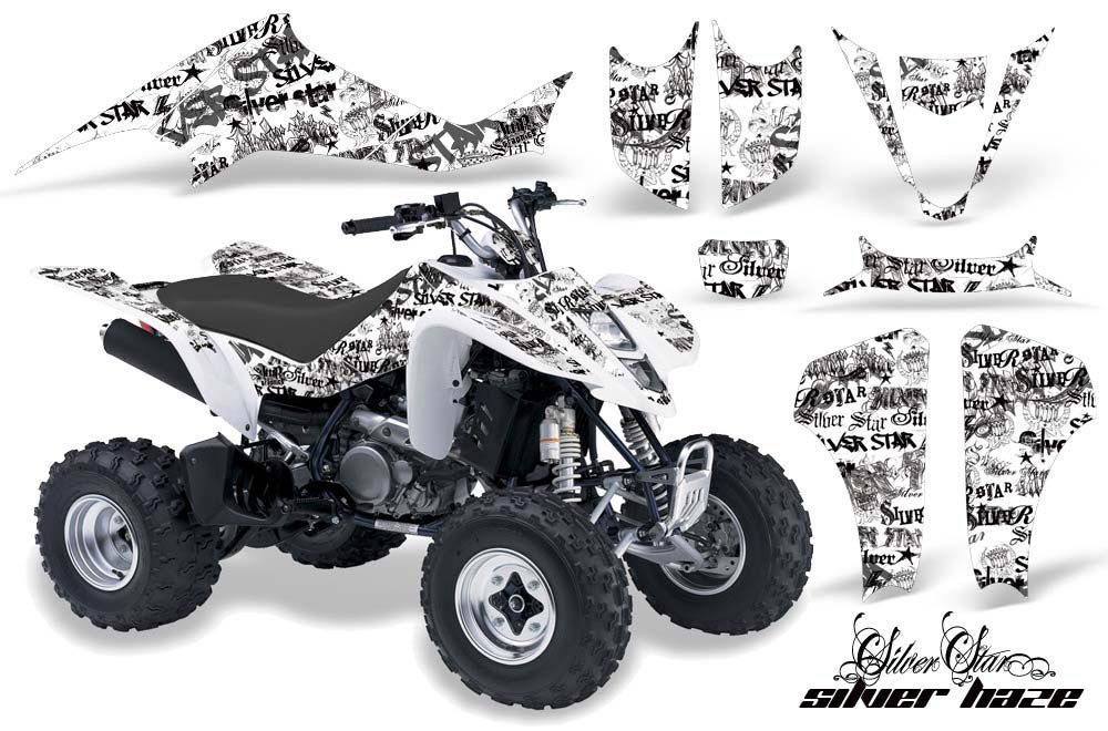 Suzuki LTZ 400 ATV Graphic Kit - 2003-2008 Silver Star - Silverhaze Black