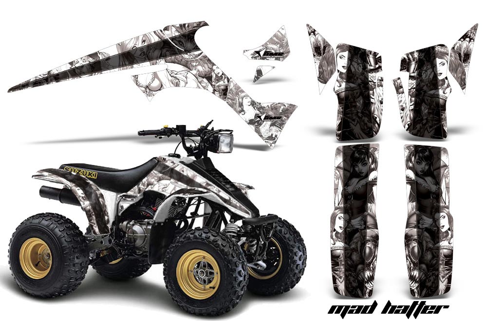 Suzuki LT 230/R ATV Graphic Kit - All Years Mad Hatter White