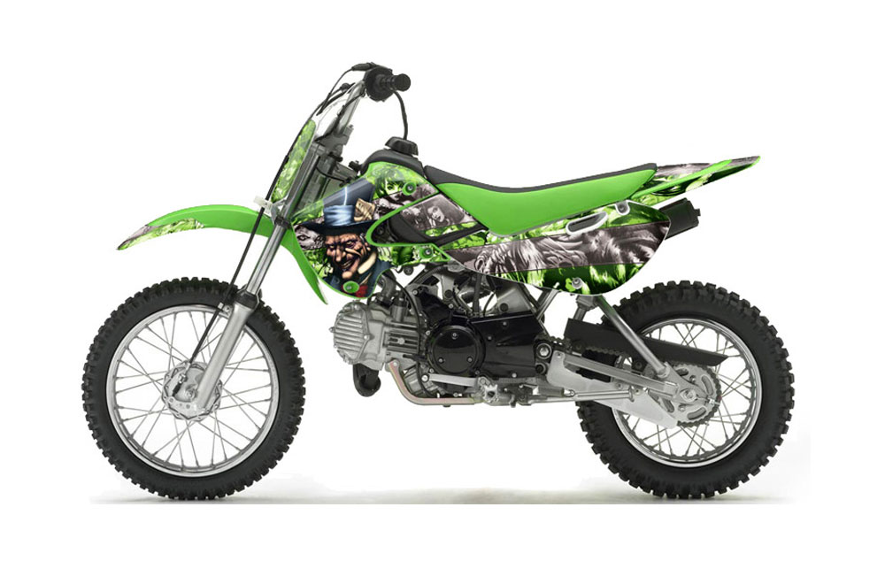 Suzuki DRZ 110 Dirt Bike Graphic Kit - All Years Mad Hatter Green