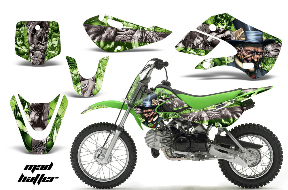 Suzuki DRZ 110 Dirt Bike Graphic Kit - All Years Mad Hatter Green