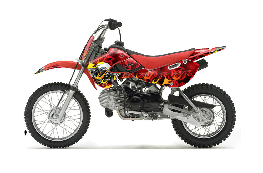 Suzuki DRZ 110 Dirt Bike Graphic Kit - All Years Motorhead Red