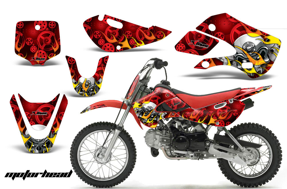 Suzuki DRZ 110 Dirt Bike Graphic Kit - All Years Motorhead Red