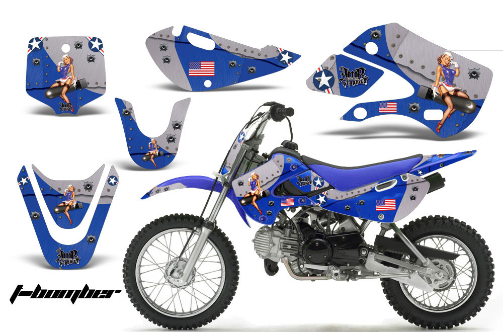 Suzuki DRZ 110 Dirt Bike Graphic Kit - All Years T Bomber Blue
