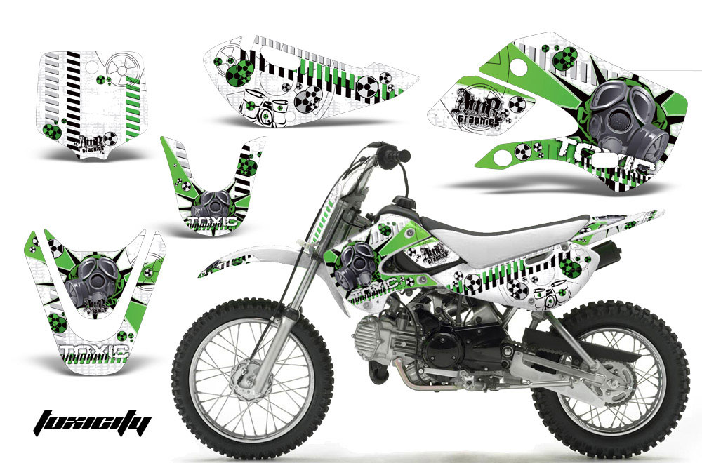 Suzuki DRZ 110 Dirt Bike Graphic Kit - All Years Toxicity White