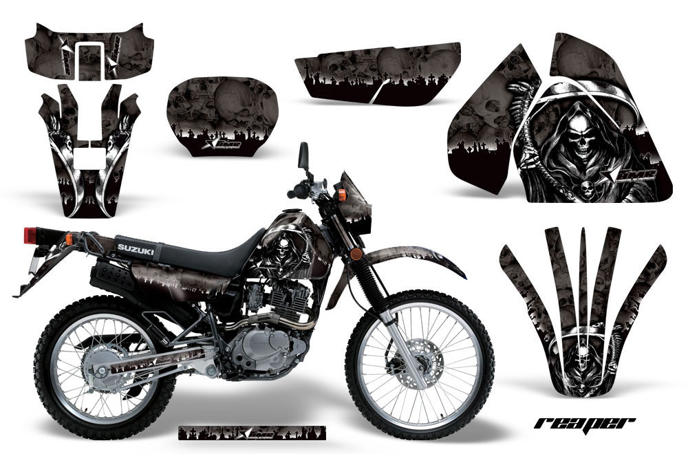 Suzuki DRZ 200 SE Dirt Bike Graphic Kit - 1996-2009 Reaper Black