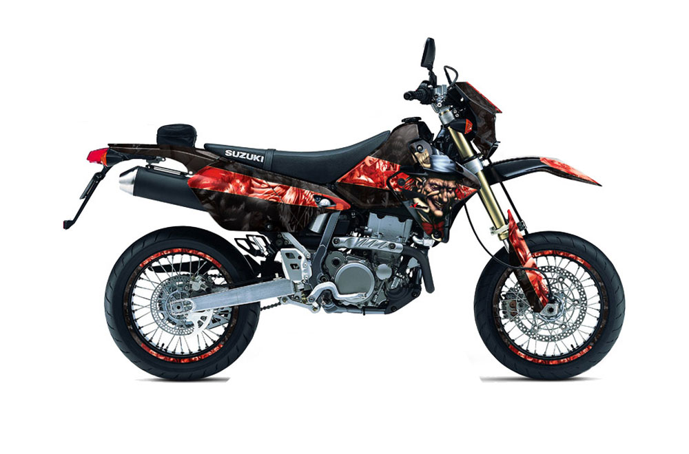 Suzuki DRZ 400 S Metal Tank Dirt Bike Graphic Kit - 2000-2018 Mad Hatter Black