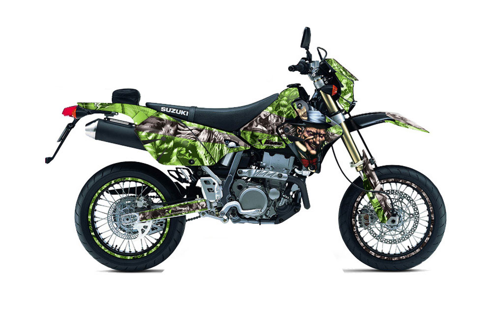 Suzuki DRZ 400 S Metal Tank Dirt Bike Graphic Kit - 2000-2018 Mad Hatter Green