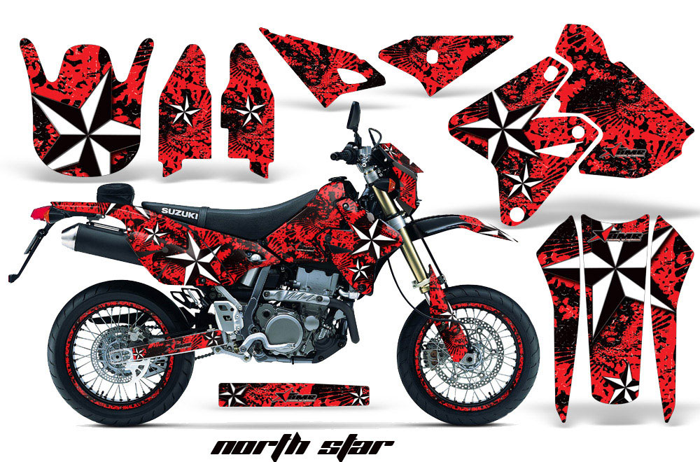 Suzuki DRZ 400 S Metal Tank Dirt Bike Graphic Kit - 2000-2018 NorthStar Red