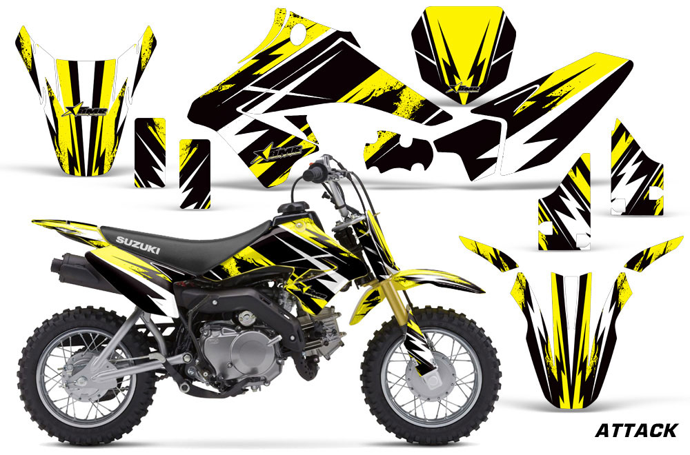 Suzuki DRZ 70 Dirt Bike Graphic Kit - 2008-2016 Attack Yellow