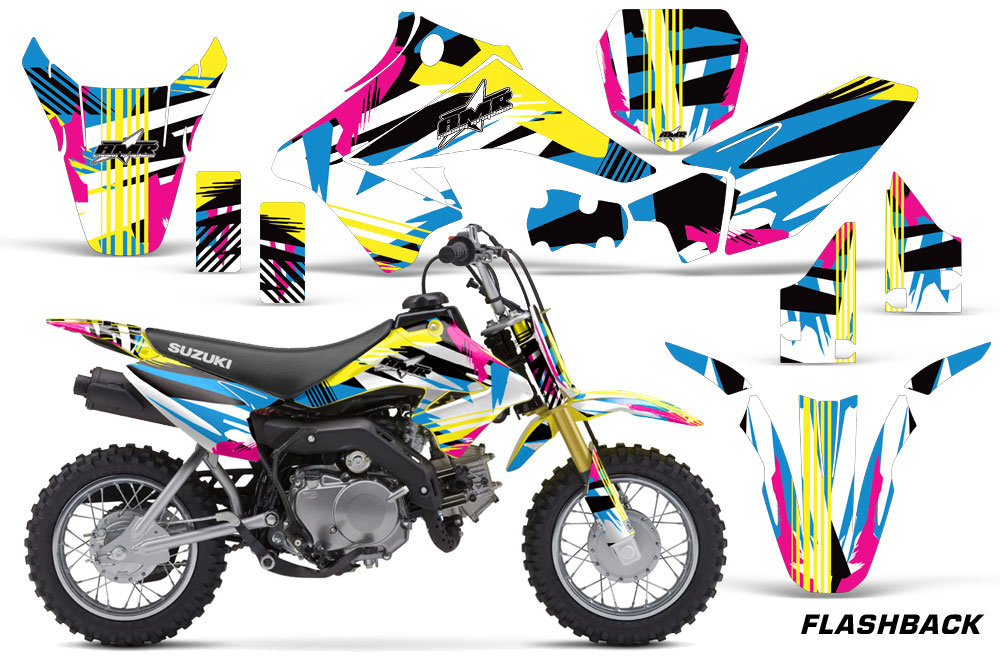Suzuki DRZ 70 Dirt Bike Graphic Kit - 2008-2016 Flashback