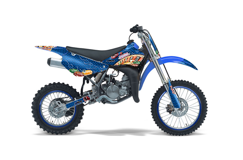 Suzuki RM 85 Dirt Bike Graphic Kit - 2002-2015 Vegas Baller Blue