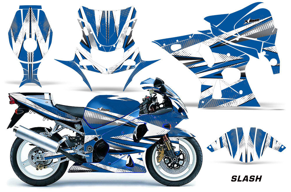 Suzuki GSXR 1000 Street Bike Graphic Kit - 2001-2002 Slash Blue