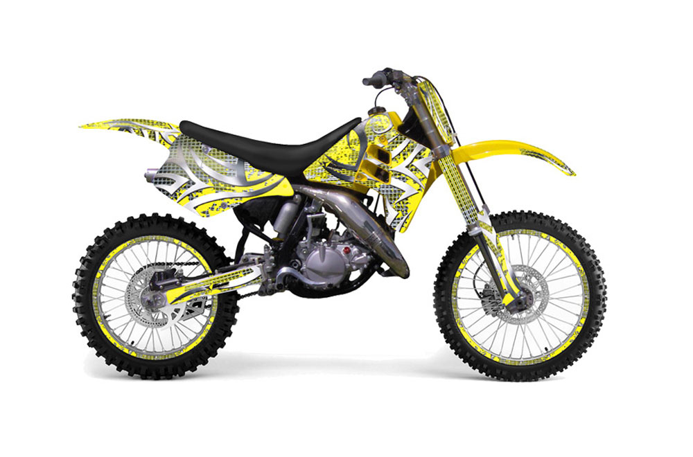 Suzuki RM 250 Dirt Bike Graphic Kit - 1989-1992 Deaden Yellow