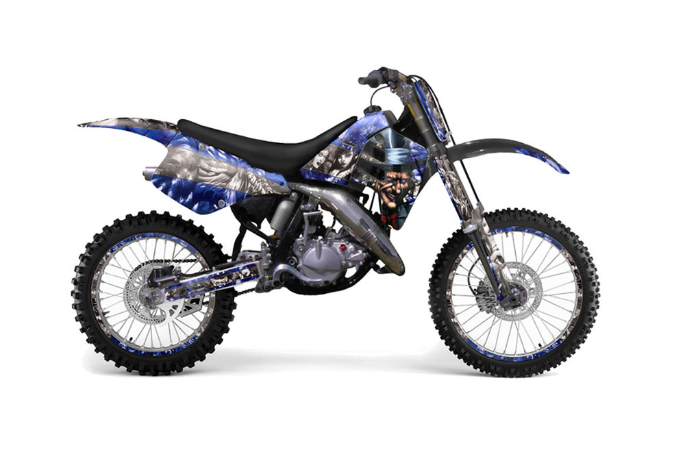 Suzuki RM 250 Dirt Bike Graphic Kit - 1989-1992 Mad Hatter Blue
