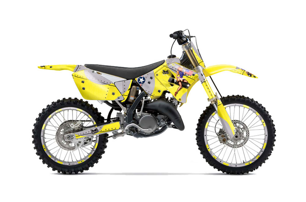 Suzuki RM 250 Dirt Bike Graphic Kit - 2001-2009 T Bomber Yellow