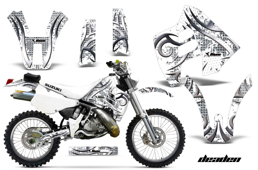 Suzuki RMX 250 Dirt Bike Graphic Kit - 1989-1998 Deaden White