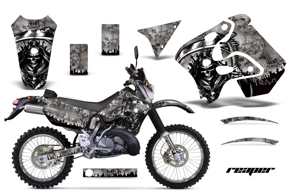 Suzuki RMX 250 S Dirt Bike Graphic Kit - 1996-1998 Reaper Silver