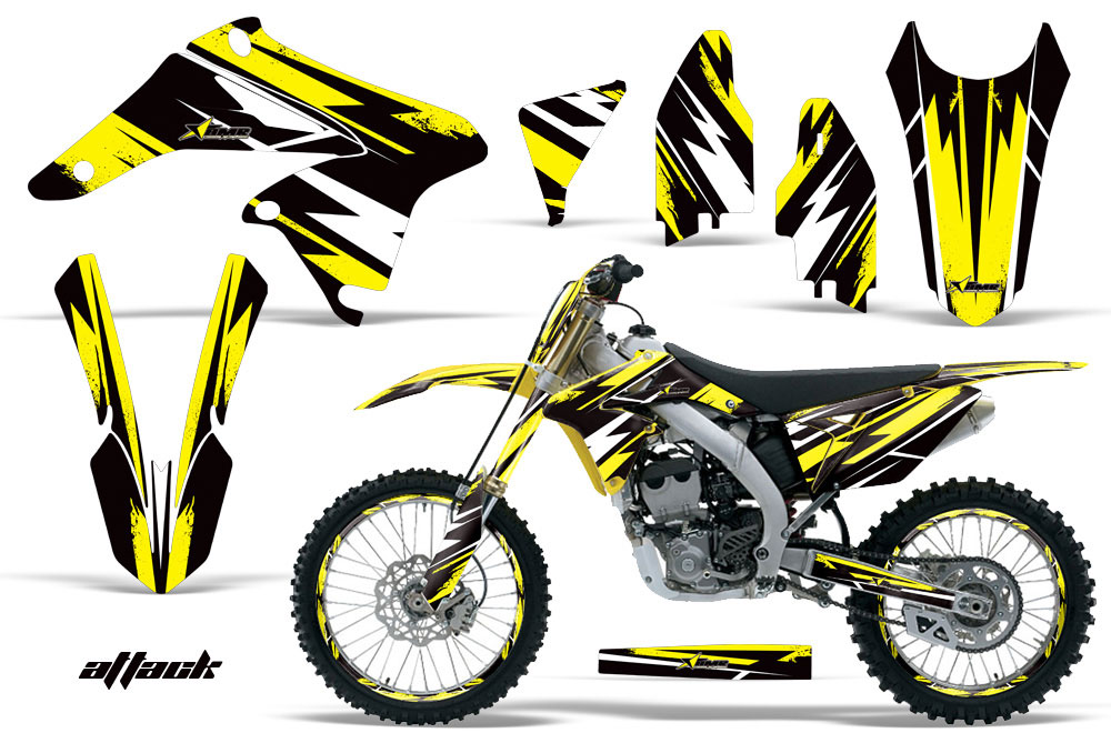 Suzuki RMZ 250 Dirt Bike Graphic Kit - 2010-2016 Attack Yellow