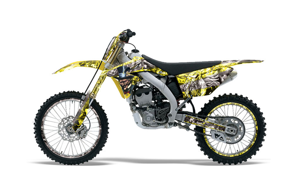Suzuki RMZ 250 Dirt Bike Graphic Kit - 2010-2016 Mad Hatter Yellow