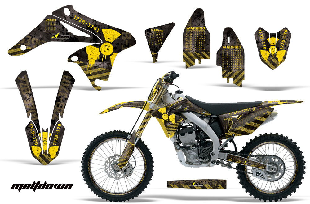Suzuki RMZ 250 Dirt Bike Graphic Kit - 2010-2016 Meltdown Yellow