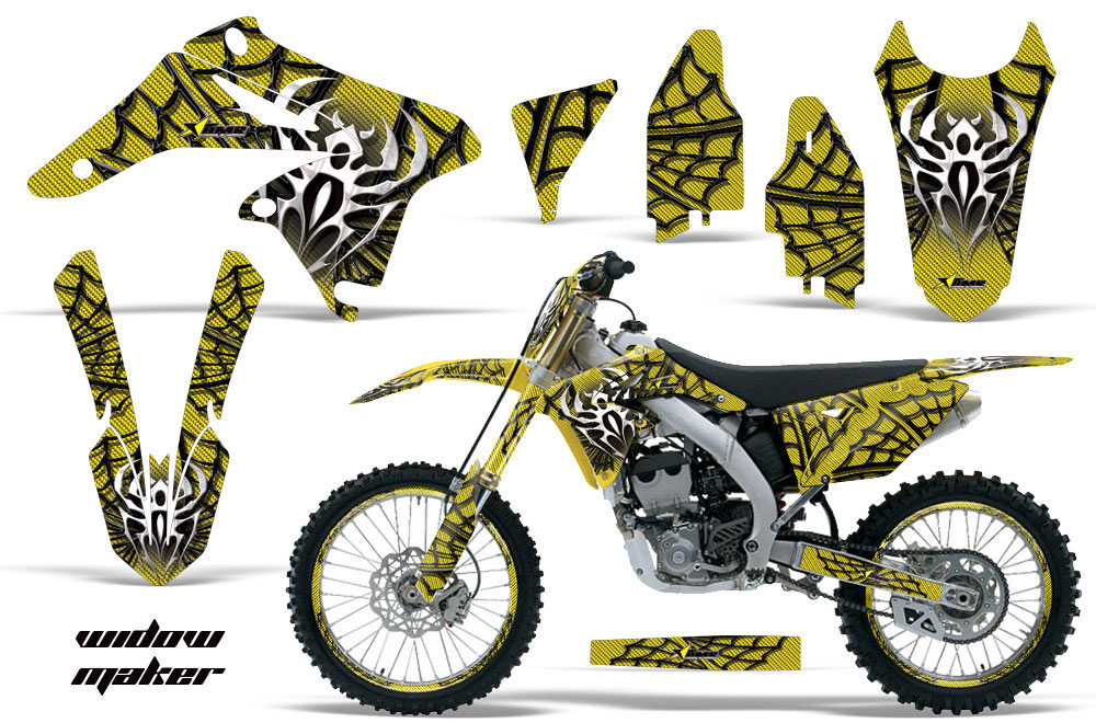 Suzuki RMZ 250 Dirt Bike Graphic Kit - 2010-2016 Widow Maker Yellow