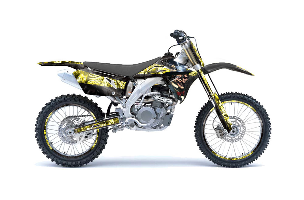 Suzuki RMZ 450 Dirt Bike Graphic Kit - 2007 Mad Hatter Black