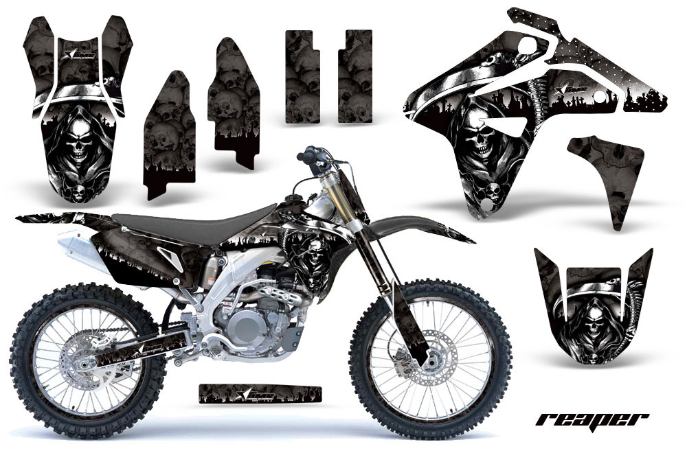 Suzuki RMZ 450 Dirt Bike Graphic Kit - 2007 Reaper Black
