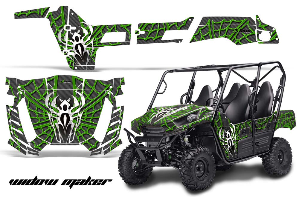 Kawasaki Teryx 800 4 Door Graphic Kit - 2013-2015 Widow Maker Green