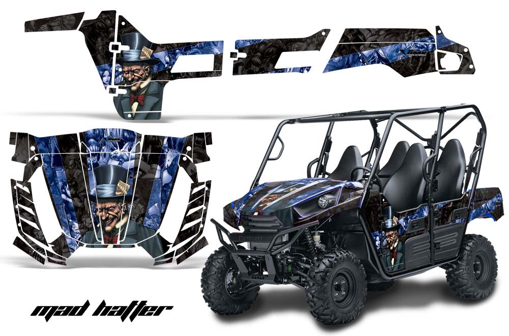 Kawasaki Teryx 800 4 Door Graphic Kit - 2013-2015 Mad Hatter Blue