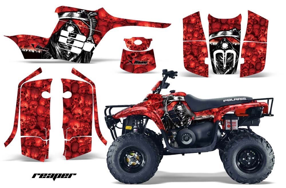 Polaris Trailboss 330 ATV Graphic Kit - 2004-2009 Reaper Red