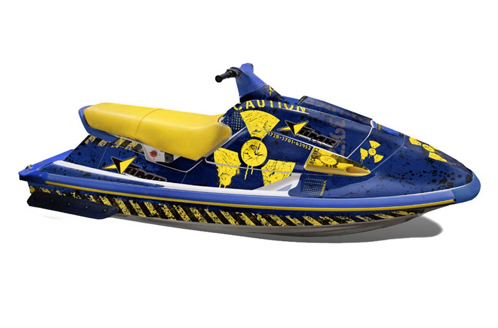 Yamaha Wave Raider Jet Ski Graphic Kit - 1994-1996 Meltdown Blue